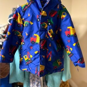 The Children's Place Blue Construction Vehicle Winter Jacket